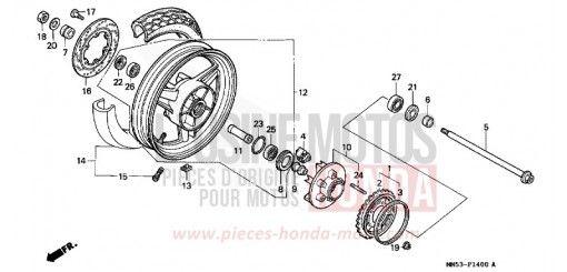 HINTERRAD (CBR1000FH/FJ/FM) CBR1000FJ de 1988